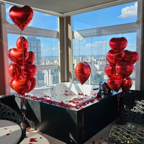 Montagem romântica - Montagens românticas para surpresas de aniversário, pedidos de casamento ou noites especia