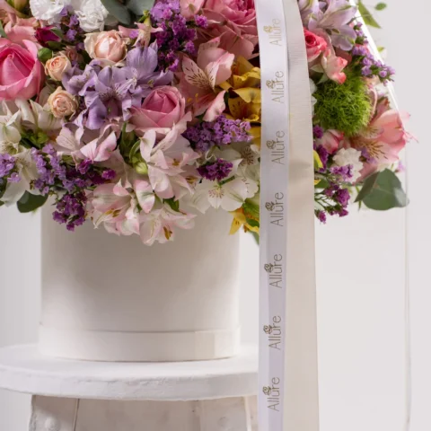 Detalhe do Flower Box Fascínio - Allure Floricultura Boutique
