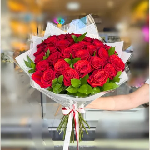Buquê 40 Rosas Vermelhas Allure