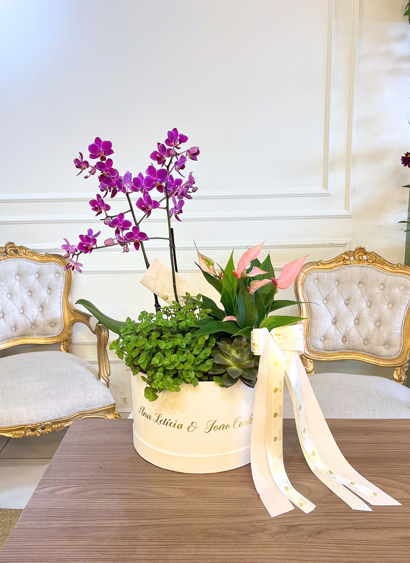 Linha de orquídeas Allure — presentes que duram.