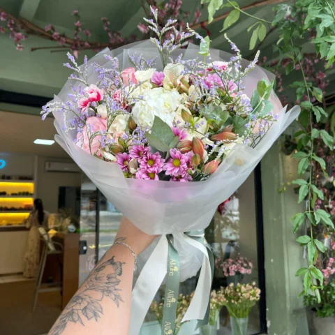 Detalhe do Buquê Alegria - Allure Floricultura Boutique