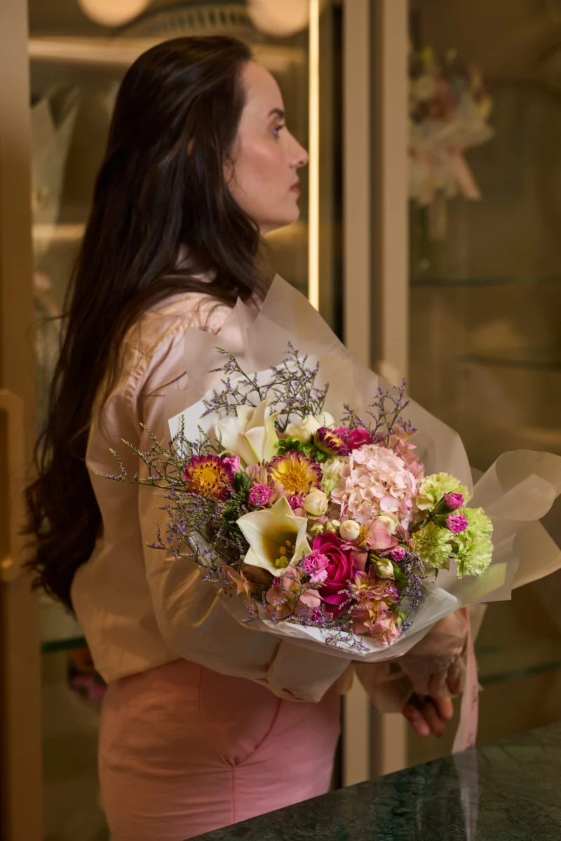 Detalhe do Buquê Aurora - Allure Floricultura Boutique