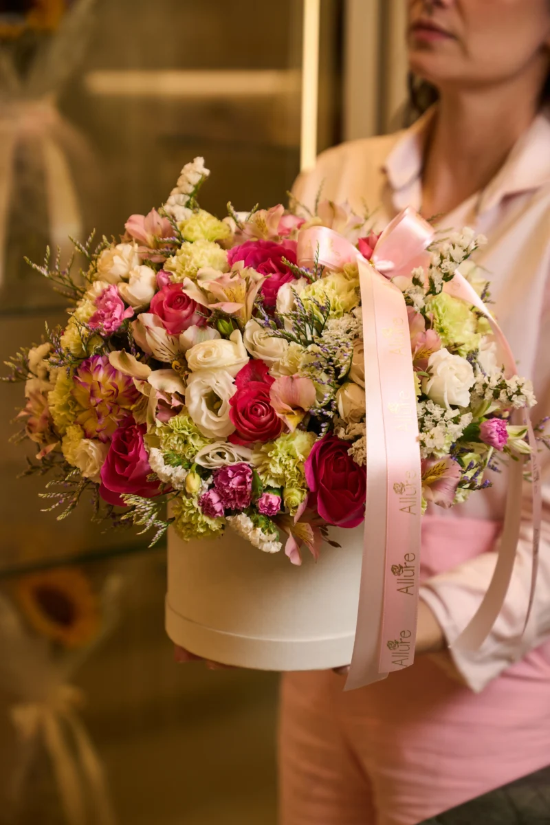 Detalhe do Flower Box Charme - Allure Floricultura Boutique